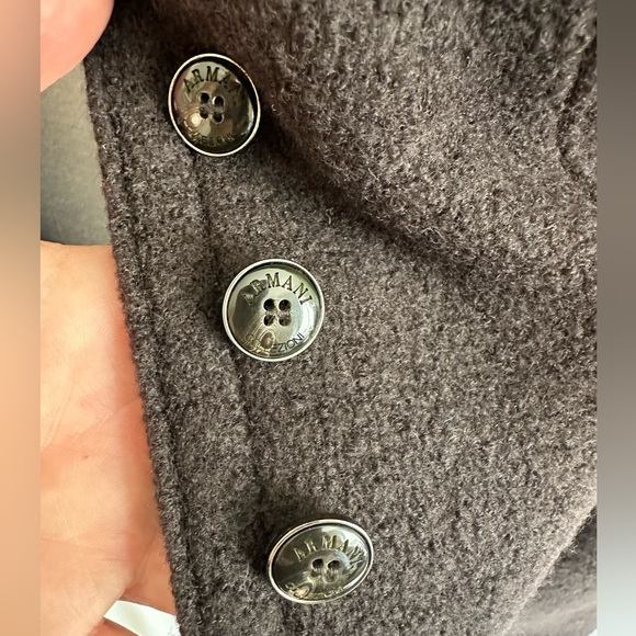 ARMANI Collezioni Black Front Button 100% wool Blazer made in Italy Size 10 - Picture 8 of 14